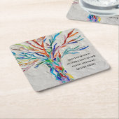 独自の作成やる気を起こさせる/感動的引用文 スクエアペーパーコースター (アングル)