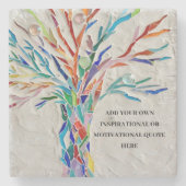 独自の作成やる気を起こさせる/感動的引用文 ストーンコースター (正面)