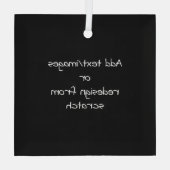 独自の作成カスタマイズ ガラスオーナメント (裏面)