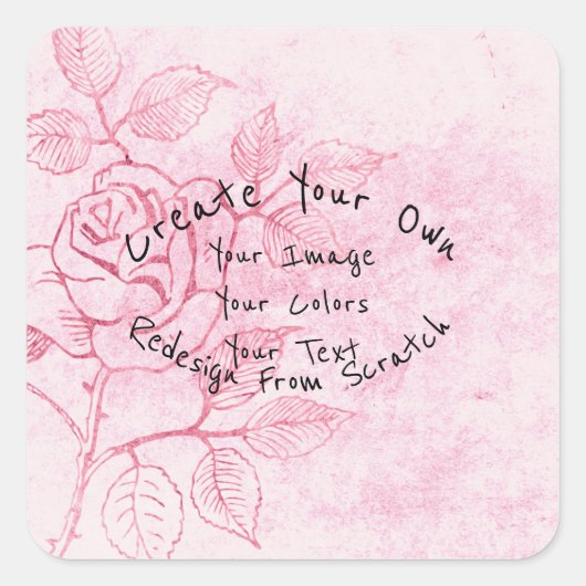 独自の作成カスタマイズ スクエアシール (正面)