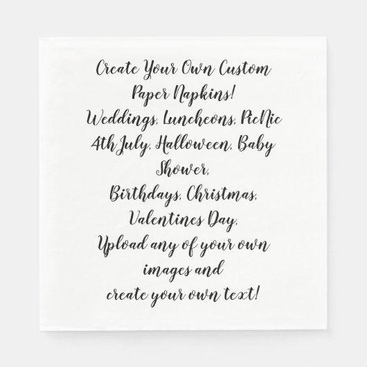 独自の作成パーソナライズされたカスタマイズ スタンダードランチョンナプキン (正面)