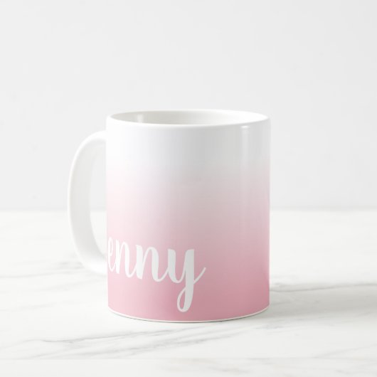 独自の作成パーソナライズされたグラデーション コーヒーマグカップ (正面左)