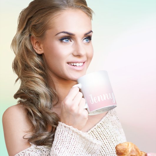 独自の作成パーソナライズされたグラデーション コーヒーマグカップ