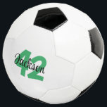 独自の作成パーソナライズされた サッカーボール<br><div class="desc">あなたのお気に入りのサッカー選手はこのサッカーパーソナライズされたボールを愛する。選手カスタマイズ名と選手の番号と。このカスタムサッカーボールは素晴らしクリスマスや誕生日、その他の特別な機会に贈る。</div>
