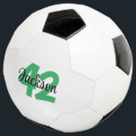 独自の作成パーソナライズされた サッカーボール<br><div class="desc">あなたのお気に入りのサッカー選手はこのサッカーパーソナライズされたボールを愛する。選手カスタマイズ名と選手の番号と。このカスタムサッカーボールは素晴らしクリスマスや誕生日、その他の特別な機会に贈る。</div>