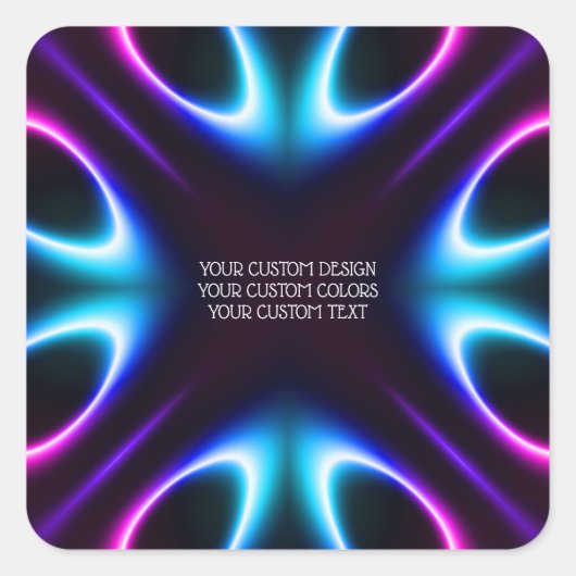 独自の作成パーソナライズされた スクエアシール (正面)