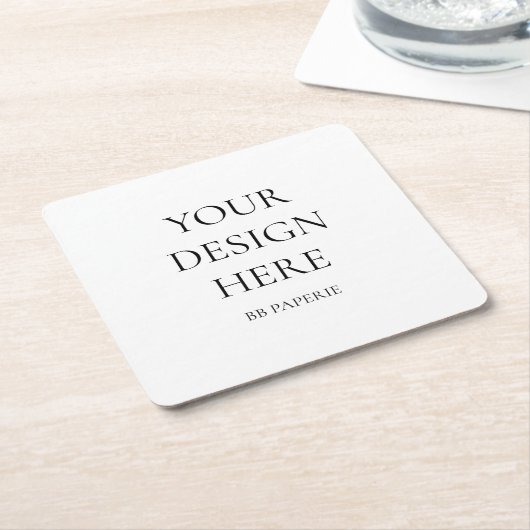 独自の作成パーソナライズされた スクエアペーパーコースター (アングル)