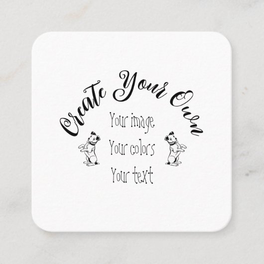 独自の作成パーソナライズされた スクエア名刺 (正面)