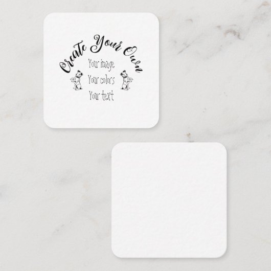 独自の作成パーソナライズされた スクエア名刺 (正面/裏面)