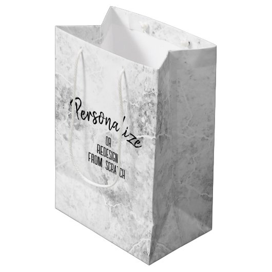 独自の作成パーソナライズされた ミディアムペーパーバッグ (正面アングル)