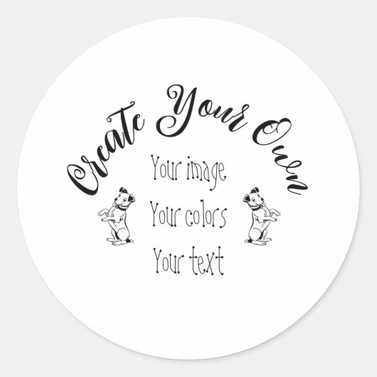 独自の作成パーソナライズされた ラウンドシール (正面)