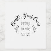 独自の作成パーソナライズされた ワインラベル (シングルラベル)