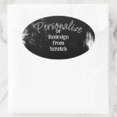 独自の作成パーソナライズされた 楕円形シール (バッグ)