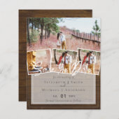 独自の作成モダン日付のウェディングカードを保存 (正面/裏面)