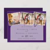 独自の作成モダン日付のウェディングカードを保存 (正面/裏面)