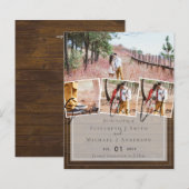 独自の作成モダン日付のウェディングカードを保存 (正面/裏面)