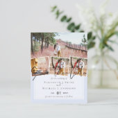 独自の作成モダン日付のウェディングカードを保存 (スタンド正面)