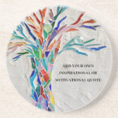 独自の作成/やる気を起こさせる感動的引用文 コースター (正面)