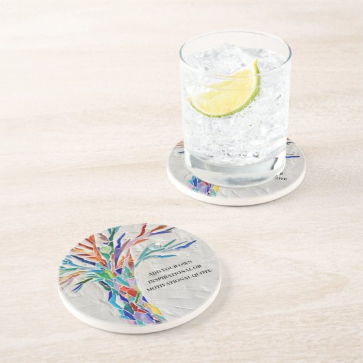 独自の作成/やる気を起こさせる感動的引用文 コースター (側面)