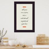 独自の作成/やる気を起こさせる感動的引用文 ポスター (キッチン)