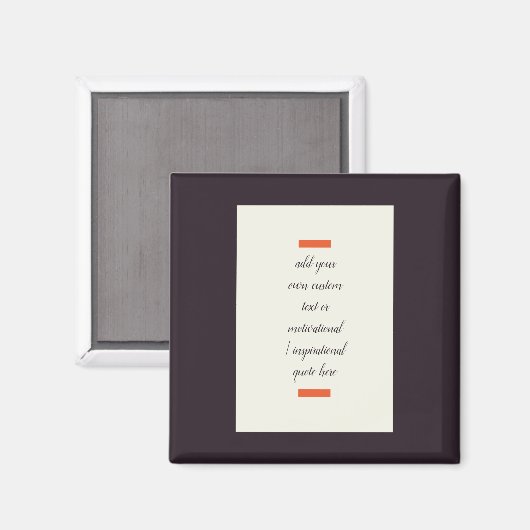 独自の作成/やる気を起こさせる感動的引用文 マグネット (正面/裏面)