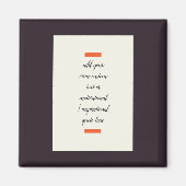 独自の作成/やる気を起こさせる感動的引用文 マグネット (正面)