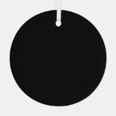 独自の作成 – カスタマイズ可能空白の ガラスオーナメント (裏面)