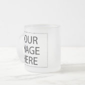 独自の作成 – カスタマイズ 空白の フロストグラスマグカップ (正面左)