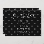 独自の作成 – シンプルレトロ水玉模様 セーブザデート (正面/裏面)