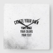 独自の作成 スクエア壁時計 (正面)