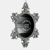 独自の作成 スノーフレークピューターオーナメント (左)