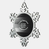 独自の作成 スノーフレークピューターオーナメント (右)