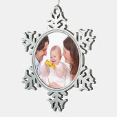 独自の作成 スノーフレークピューターオーナメント (右)