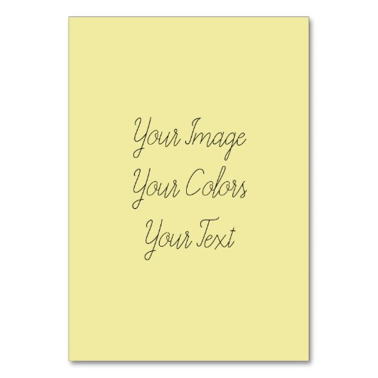 独自の作成 テーブルナンバー (正面)