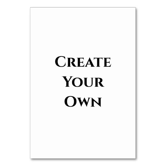 独自の作成 テーブルナンバー (正面)