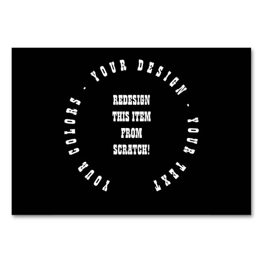 独自の作成 テーブルナンバー (正面)