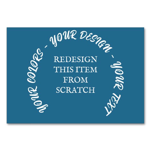 独自の作成 テーブルナンバー (正面)