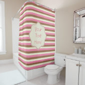独自の作成 – ナポリお洒落タンストライプ シャワーカーテン (インサイチュ)