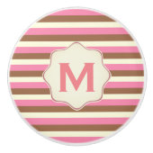 独自の作成 – ナポリお洒落タンストライプ セラミックノブ (正面)