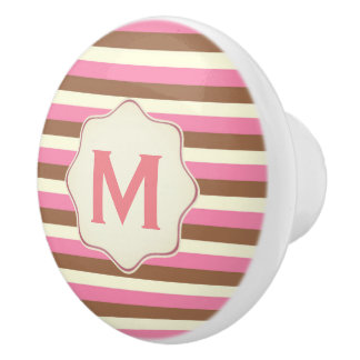 独自の作成 – ナポリお洒落タンストライプ セラミックノブ