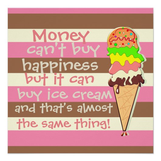 独自の作成 – ナポリお洒落タンストライプ ポスター (正面)