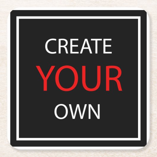 独自の作成 – パーソナライズされた、ブランド/カスタム スクエアペーパーコースター