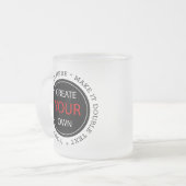 独自の作成 – パーソナライズされた、ブランド/写真 フロストグラスマグカップ (正面左)