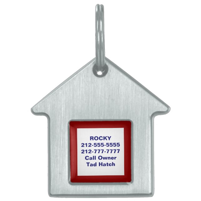 独自の作成 ペットネームタグ (正面)