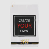 独自の作成 – モノグラムの、ブランド/カスタム ゴルフタオル (正面)