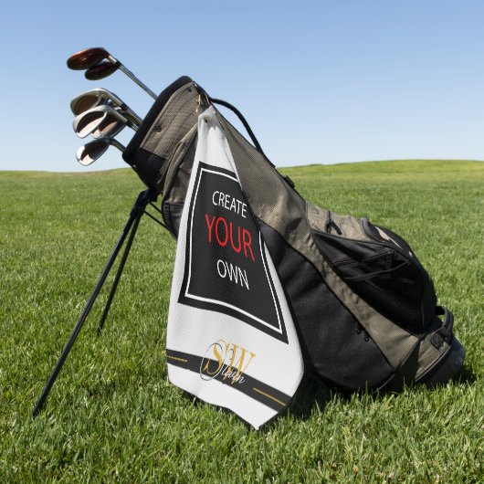 独自の作成 – モノグラムの、ブランド/カスタム ゴルフタオル (グリーン)