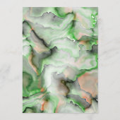 独自の作成 – ライトグリーン大理石 メニュー (裏面)