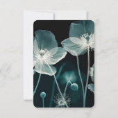 独自の作成 – ライトブルーX線ワイルドフラワー 出欠カード (裏面)