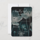 独自の作成 – ライトブルーX線ワイルドフラワー 出欠カード (正面)