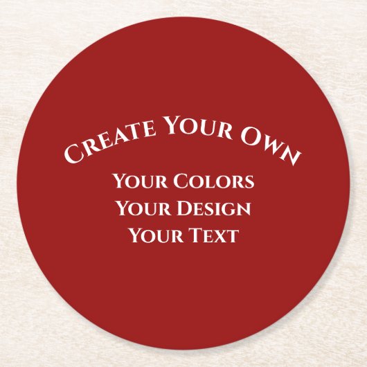 独自の作成 ラウンドペーパーコースター (正面)